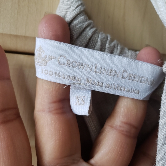 Crown linen design 100% linen dress made in 🇺🇦 Ukraine - Picture 5 of 5